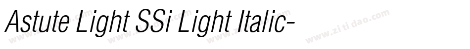 Astute Light SSi Light Italic字体转换